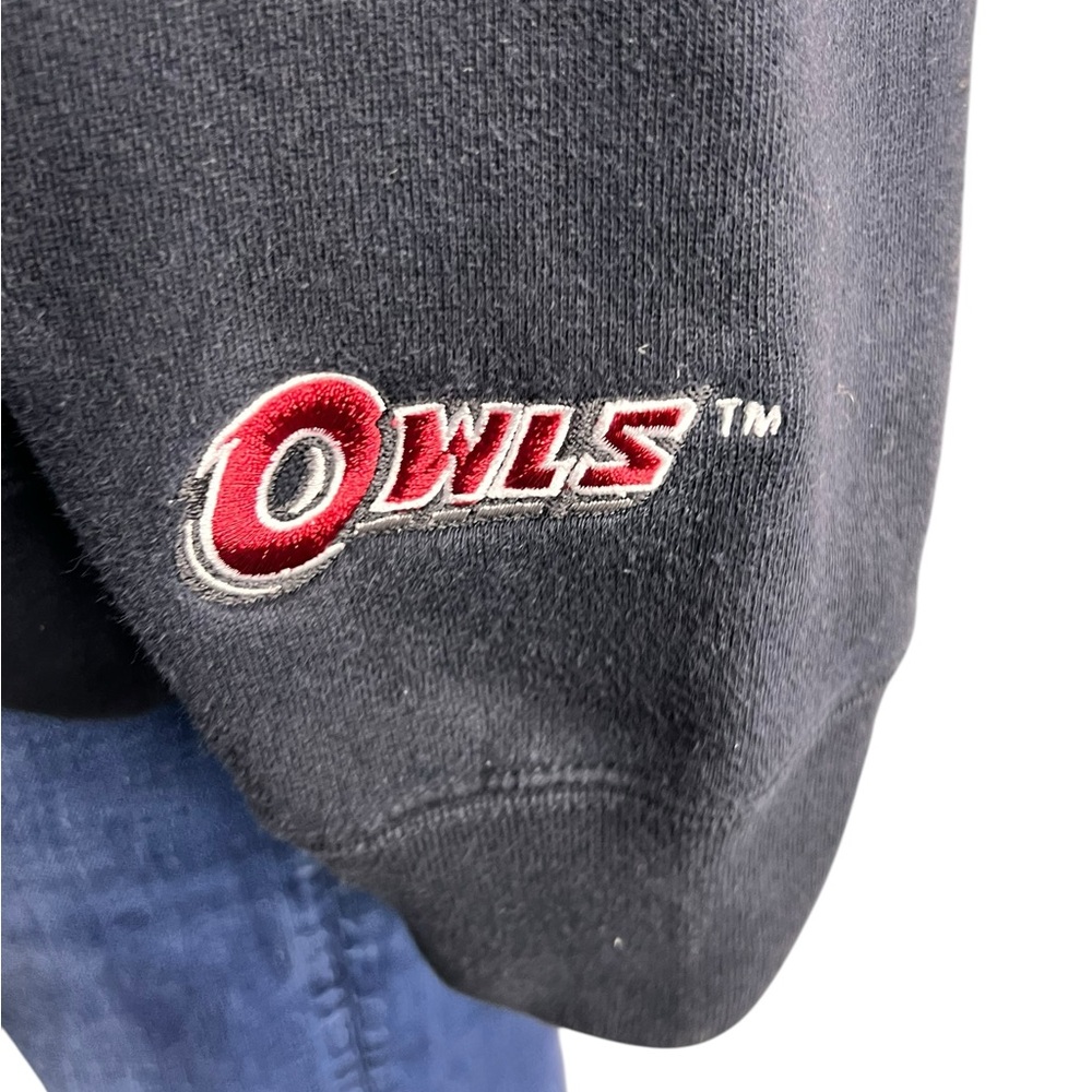 Vintage Y2K Temple Owls Sweatshirt Men's XL Black E5 brand Heavy Warm Thick - Picture 3 of 9